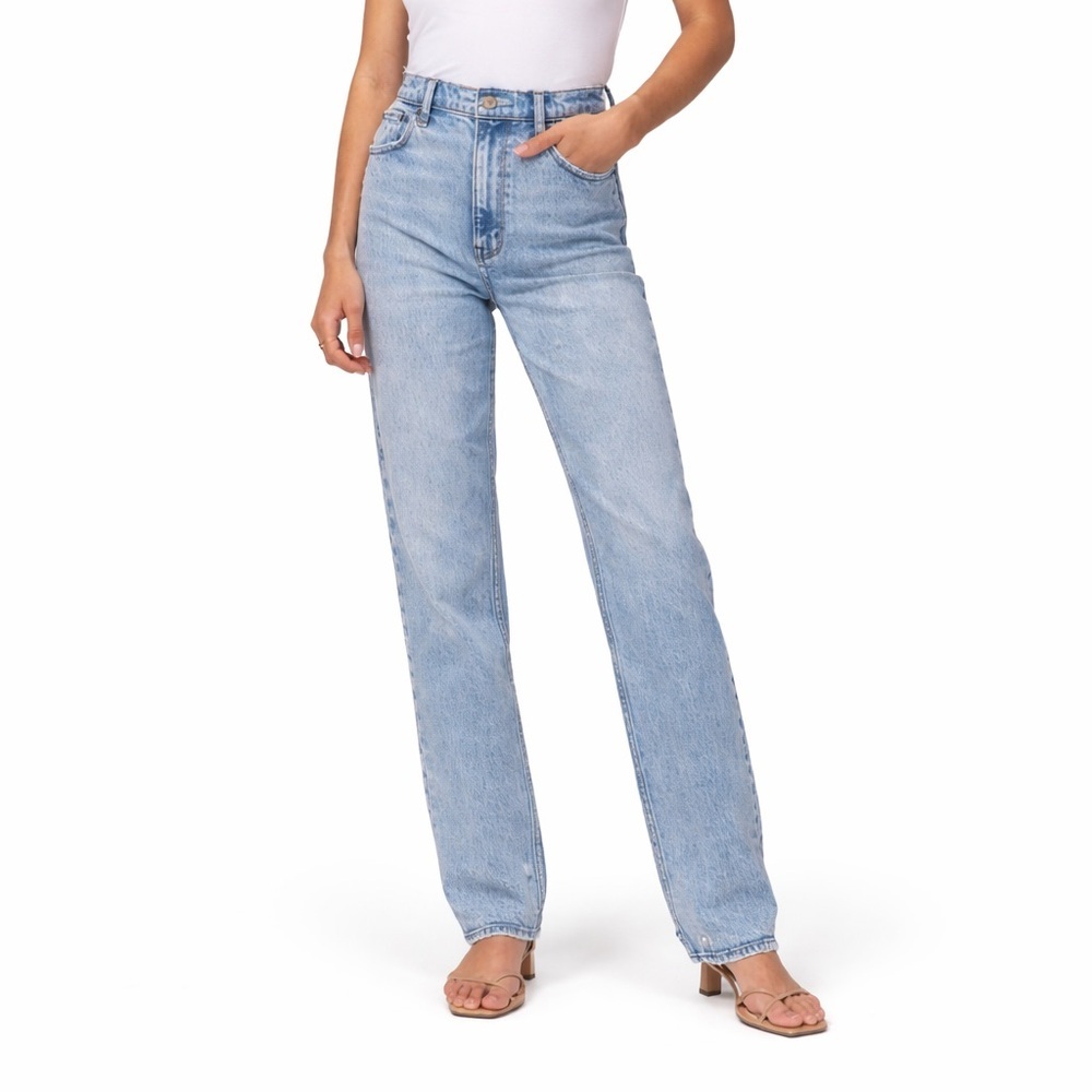 A&F 18L 90s straight curve love Ultra High Rise 0425 jean light wash